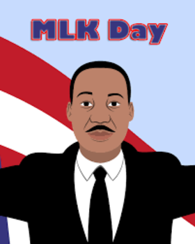 HappyMLK day. Ecard for free. A great MLK day. Free Download 2024 greeting card