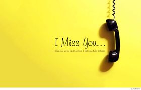 Miss You in the yellow background. Ecard. I Miss you to much so i'm feeling terrible. Ecard for You. Free Download 2024 greeting card