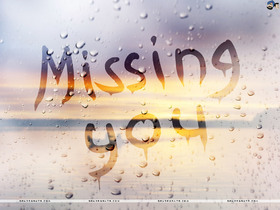Miss You title on the glass. Ecard for her. Missing you Written on the glass. Free Download 2024 greeting card