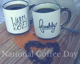 National coffee day card from loving son. National coffee day. Start your day with a cup of hot coffee. Have a nice day. Good morning. A cup of hot and delicious coffee. Free Download 2024 greeting card