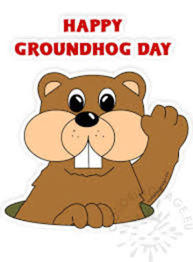 National Groundhog day 2019! New ecard. Waxing marmot with a paw... National Groundhog day 2019... Free Download 2025 greeting card