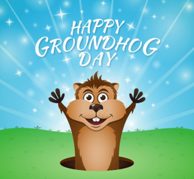 National Groundhog day... Ecard... Picture from the cartoon... Interesting Picture... Good day... Free Download 2025 greeting card