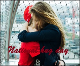 National Hug Day... Boys Hug Girls... New ecard... National Hug Day... Two loving teenagers... Hugs... Beauty... Teenage love... Free Download 2025 greeting card