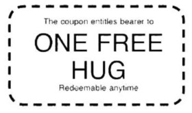 National Hug day. Ecards. The Coupon entitles bearer to ine free hug... Redeemable any time... Free Download 2025 greeting card