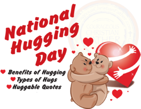 National Hugging Day dear friends. Ecard for you.. National Hug Day... Benefits of Hugging... Types of Hugs... Huggable Quotes... Free Download 2025 greeting card