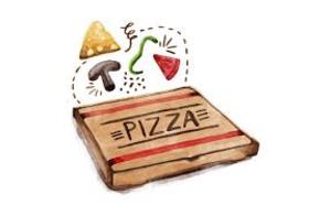 This box of pizza for you. Beautiful postcard on national pizza day. Postcard for friends. A pizza box for friends. Pizza and friendship. Free Download 2025 greeting card