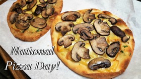 National pizza day! It's for you. New Ecard. This is pizza for you, my friend. Happy holiday. Love for pizza is limitless. I can eat pizza every day. Pizza with mushrooms. Free Download 2024 greeting card