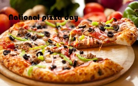 pizza day card for friends. I do not mind pizza for friends. I love you. Postcard with a beautiful pizza. Pizza with cheese. Free Download 2025 greeting card