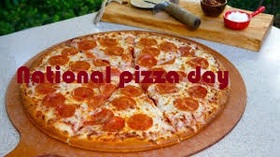 National pizza day card for beloved ones! I love you and pizza. For breakfast we have pizza. For dinner we have pizza. For dinner we have pizza. Free Download 2024 greeting card