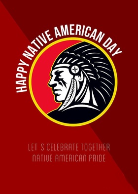 Native american day. Ecard for you... Let's celebrate together native American Pride... Free Download 2023 greeting card