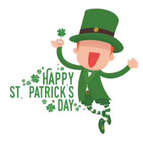 Patrick's Day!!! Cards for her... this small stocky little man in a green hat and suit keeps pots of gold buried at the end of the rainbow. Free Download 2025 greeting card