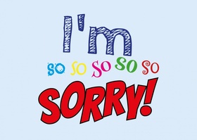 Sorry, friend. This funny card for you! New ecard. Multi-colored greeting card for friends. Download an apology card for the best friend. Forgive me, dude. Color font. Free Download 2024 greeting card