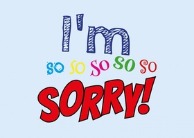 Sorry, friend. This funny card for you! New ecard. Multi-colored greeting card for friends. Download an apology card for the best friend. Forgive me, dude. Color font. Free Download 2025 greeting card