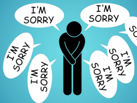 Sorry. I'm very guilty. New ecard. Free postcards with an apology. Blue background. I acknowledge my guilt and apologize! Free Download 2024 greeting card