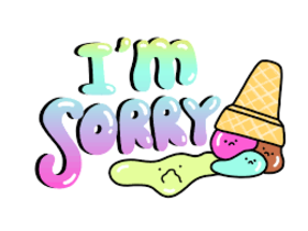 Sorry for this nonsense, friends. New ecard. Bright and colorful card with ice cream for friends and relatives. Postcards with apologies for all. Frozen ice cream. Excuse me. Free Download 2024 greeting card
