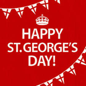 St. George's day red ecard. Let your saint patron give you strong health, luck and happy life. Free Download 2024 greeting card