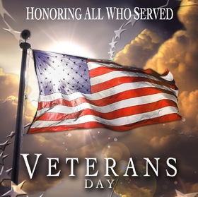 Veterans' Day. Ecard for grandparents!!! Honoring All Who Served!!! Free Download 2024 greeting card