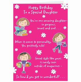 Happy Birthday For A Special Daughter. Ecard. Happy birthday wishes. Daughters and mothers. Happy birthday cards. Happy birthday to a special daughter. Free Download 2023 greeting card