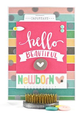 Hello beautiful newborn. Ecard. Newborn. Hello newborn baby. Congratulations on a new baby postcard. Pink postcard on the birth of a baby girl. Free Download 2024 greeting card