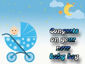 Congrats on your baby boy. Baby in a baby carriage. My best wishes for you baby boy. God, bless this new born baby boy. Congrats on your new born baby boy. Free Download 2023 greeting card