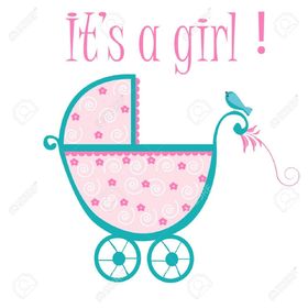 It's a girl! Ecard. Baby girl. New born baby wishes. A new joy to hold in your arms. Bless this baby. Free Download 2025 greeting card