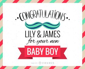 Congratulations for a baby boy. Ecard. For your new baby boy. Congratulations on the birth of a baby. Baby boy postcard. Free Download 2025 greeting card