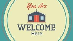 You are Welcome Here, dear brother. New ecard. Welcome greeting card for the family. Dear brother. Our doors are always open to you. Postcards with a cute little house. Free Download 2025 greeting card