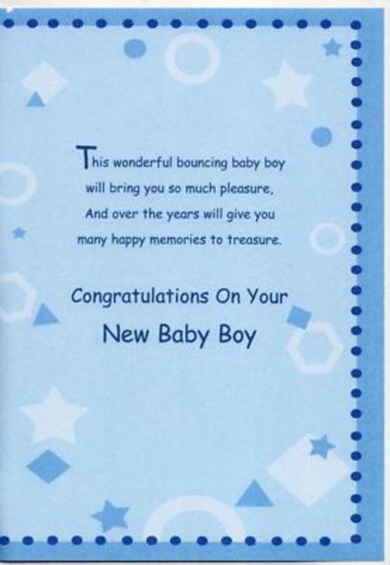 What To Write In A Congratulations On Your Baby Boy Card