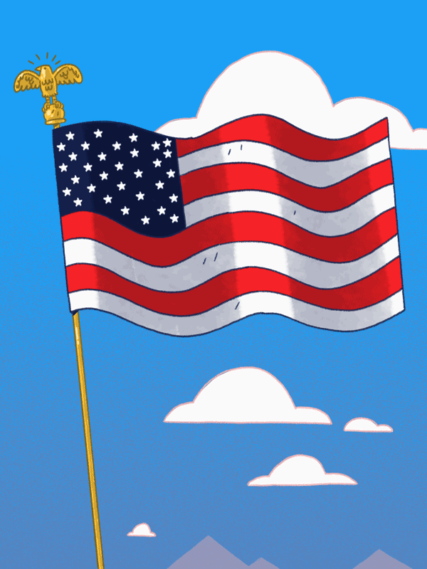 Flag Day. Gif card for him. Animated Picture... Flag Day... Free Download 2024 greeting card