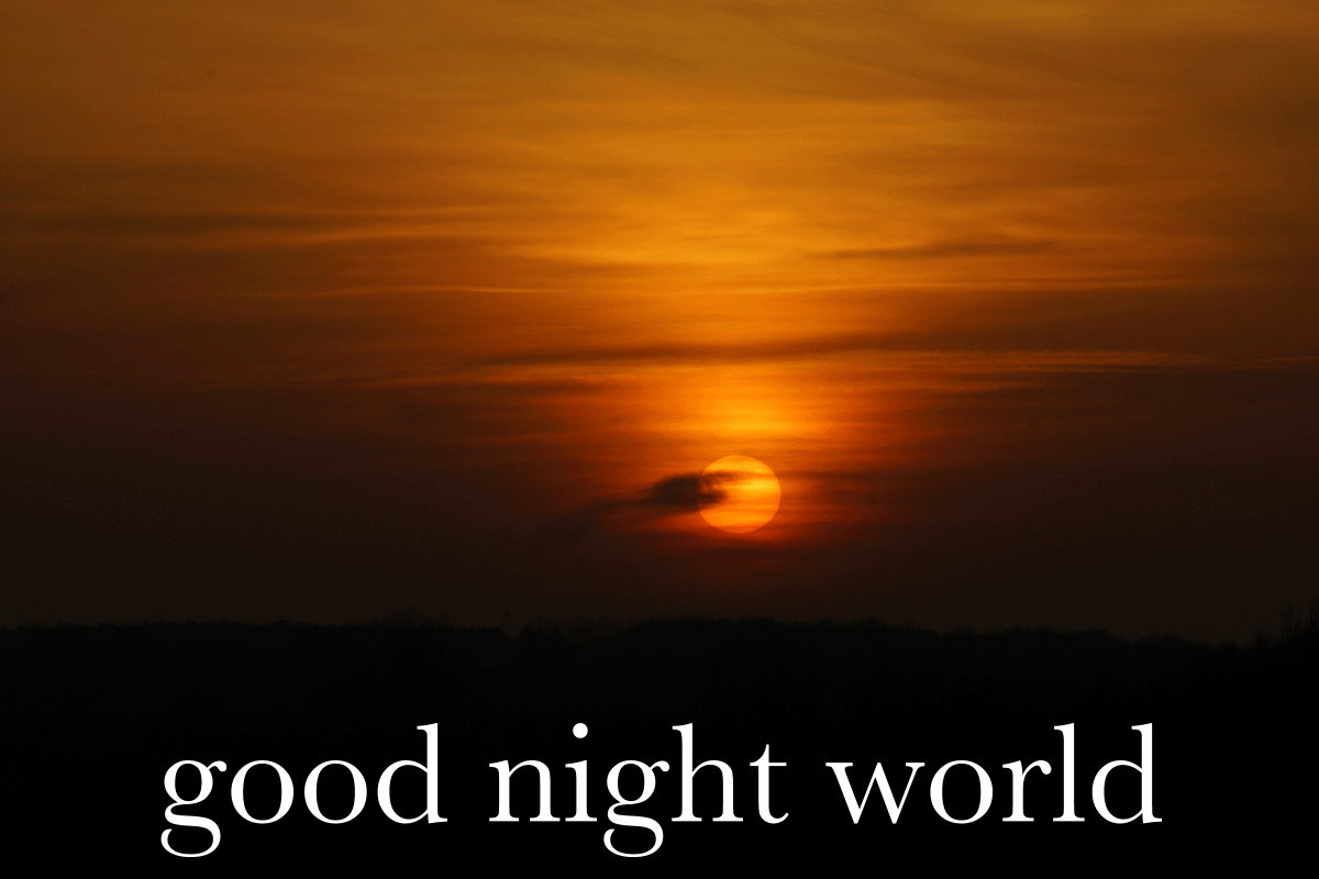 Good Night. Animation. Red moon. Orange moon. Good Night... world... sweet Dream... Sunset. Free Download 2024 greeting card