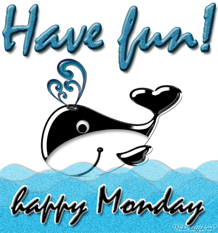 Have fun! Happy Monday! Magical dolphin. Monday. New ecard for free. Free Download 2024 greeting card