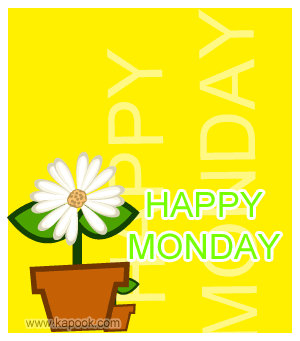 Happy monday, my friend. New ecard for free. Chamomile and Happy Monday. Chamomile flower on a yellow background. Happy monday my friend. Have a good week. Free Download 2024 greeting card