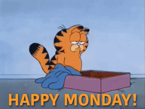 Happy Monday Garfield. Gif ecard. Garfield gif. Happy Monday with garfield. Funny gif for friends and colleagues on Monday. Monday. Free Download 2024 greeting card