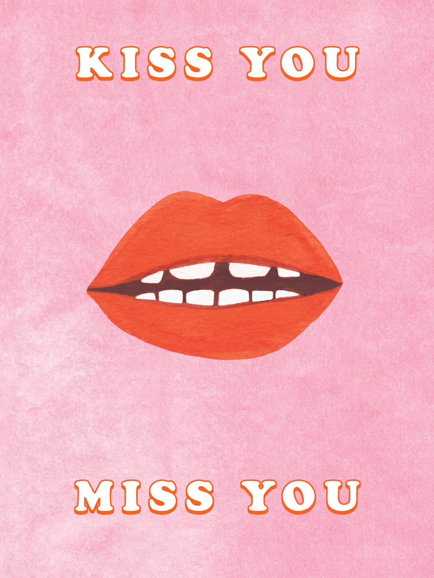 Miss You gif. Ecard for him. Kiss you and miss you. Kissing lips. Free Download 2024 greeting card