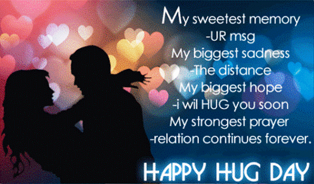 National hug Day, Lovers... Man and woman... Ecard National hug day 2018... I have very important hugs to give out if that is the case... Free Download 2024 greeting card