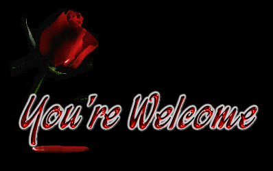 You are Welcome, mom! That's for you. Ecard. Download free animated postcard. Red rose on a black background. You're welcome. Free Download 2024 greeting card