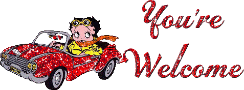 You are Welcome card to beloved boyfriend. Ecard. You are Welcome, honey! Shimmering postcard with a girl and a red car. Animated card for free. Free Download 2024 greeting card