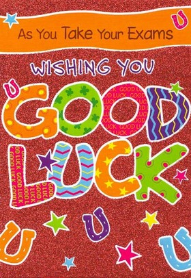 As you take your exams! Funny ecard! Wishing you good luck! Free Download 2024 greeting card