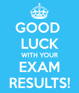 Blue good luck card! Good Luck With Your Exams. Good Luck With Your Exam Results! Free Download 2024 greeting card