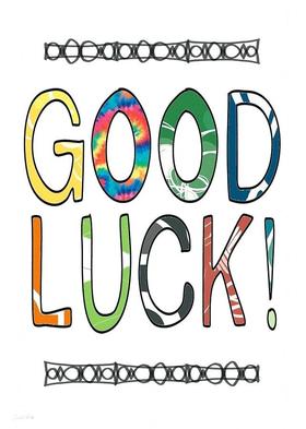 Colorful Good luck title. New Ecard! Good luck for you, dear friend! Free Download 2025 greeting card