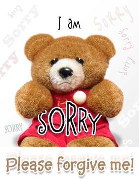 Cute bear! Please forgive me! New ecard! Please forgive me! Free Download 2025 greeting card