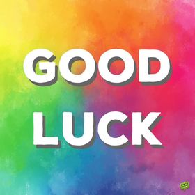 Good luck colorful ecard! New ecard! I am really wishing you good luck! Free Download 2025 greeting card