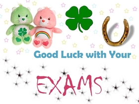 Good Luck to you from this two cute bears! Ecard! Good Luck With Your Exams! Girl ecard! Free Download 2025 greeting card