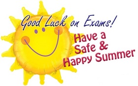 Good luck to you on exams! Sunny ecard! Have a safe&happy summer! Free Download 2025 greeting card