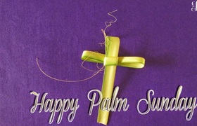 Happy palm sunday 2019... Ecard for father... Happy palm sunday 2019... Beautiful postcard with a cross and an inscription on it... Free Download 2024 greeting card
