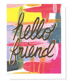 Hello, friend! This cute card for you! New ecard. Hello, dear friend! It's a beautiful day. I wish you a good mood. Smile more often. This beautiful card for you! Free Download 2024 greeting card