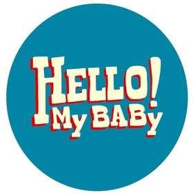 Hello, my baby. I love you so much, dear! Ecard. Free card for your loved ones. Honey, you're the best. I love you very much. Beautiful inscription on a blue background. Free Download 2025 greeting card