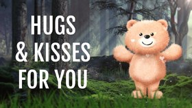 Hugs and Kisses for you... Nice ecard! Hugs and Kisses for you... Have a great day... Free Download 2025 greeting card