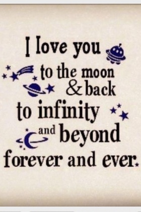 I love you to the moon... Nice ecard! I love you to the moon and back to infinity and beyond forever and ever... Free Download 2025 greeting card