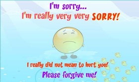 I'm really very very sorry! New ecard! I really didn't mean to hurt you! Free Download 2024 greeting card